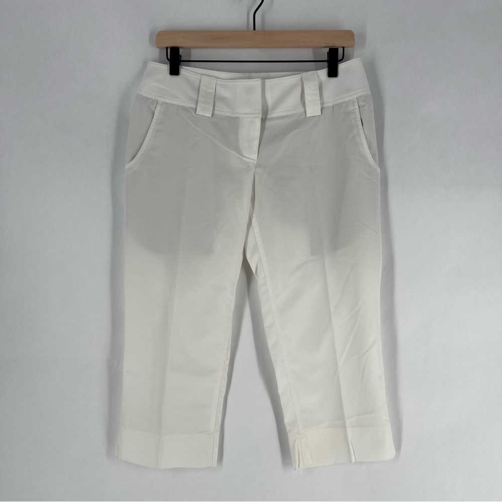 Adidas WCC Clima Cool White Stretch Performance Wear Capris Womens Size 2